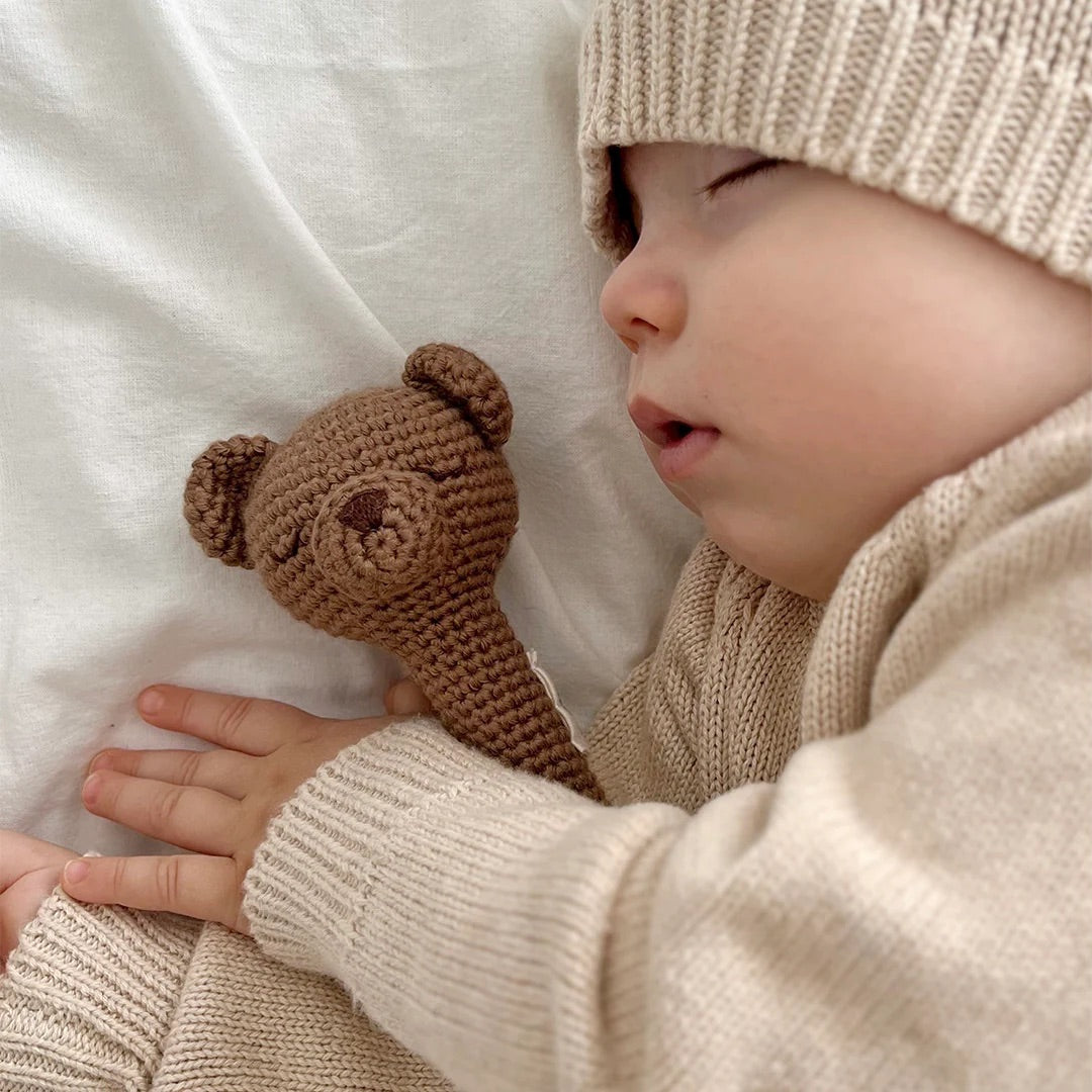 Patti Oslo Bo The Bear Rattle With Bell handmade