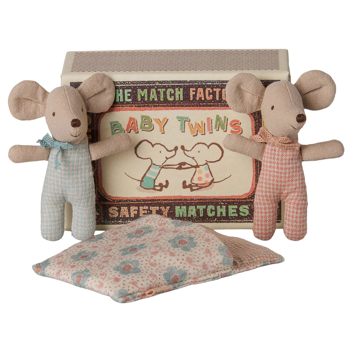 Maileg Baby Twins Mice In Matchbox