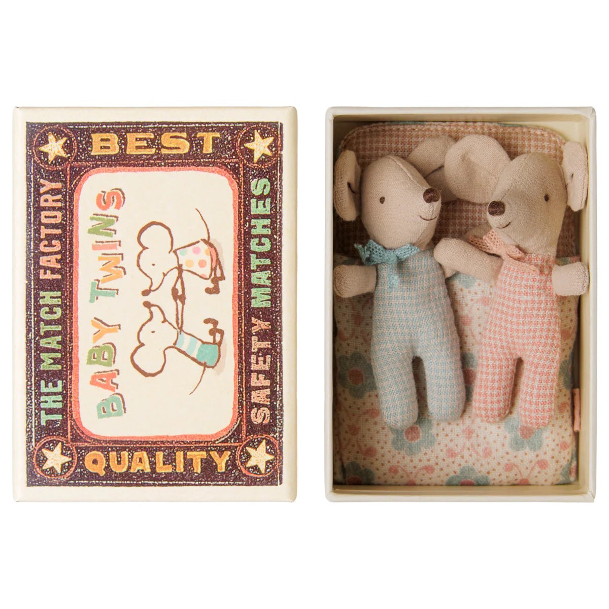 Maileg Baby Twins Mice In Matchbox