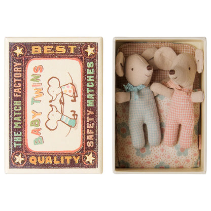 Maileg Baby Twins Mice In Matchbox