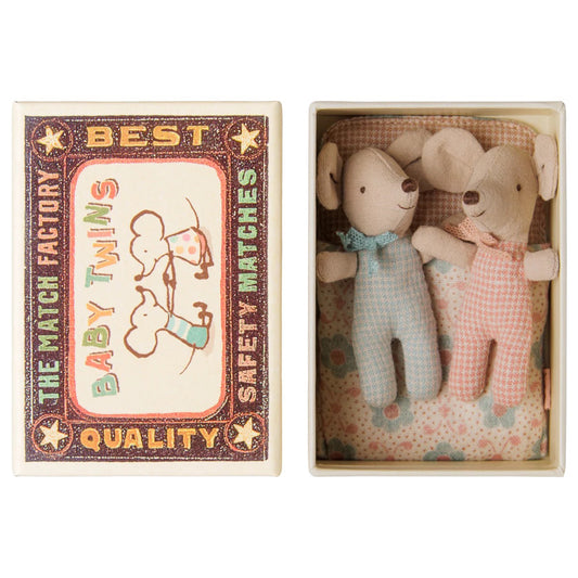Maileg Baby Twins Mice In Matchbox