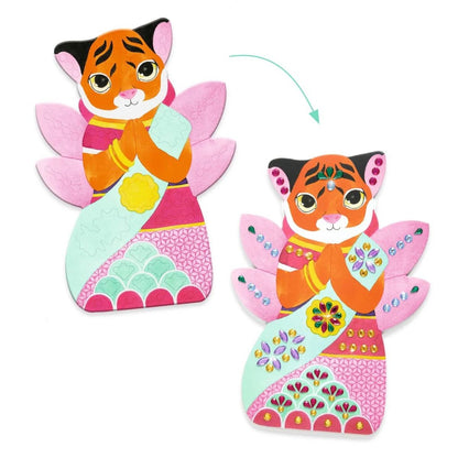Djeco Create With Stickers - Rhinestone Animals