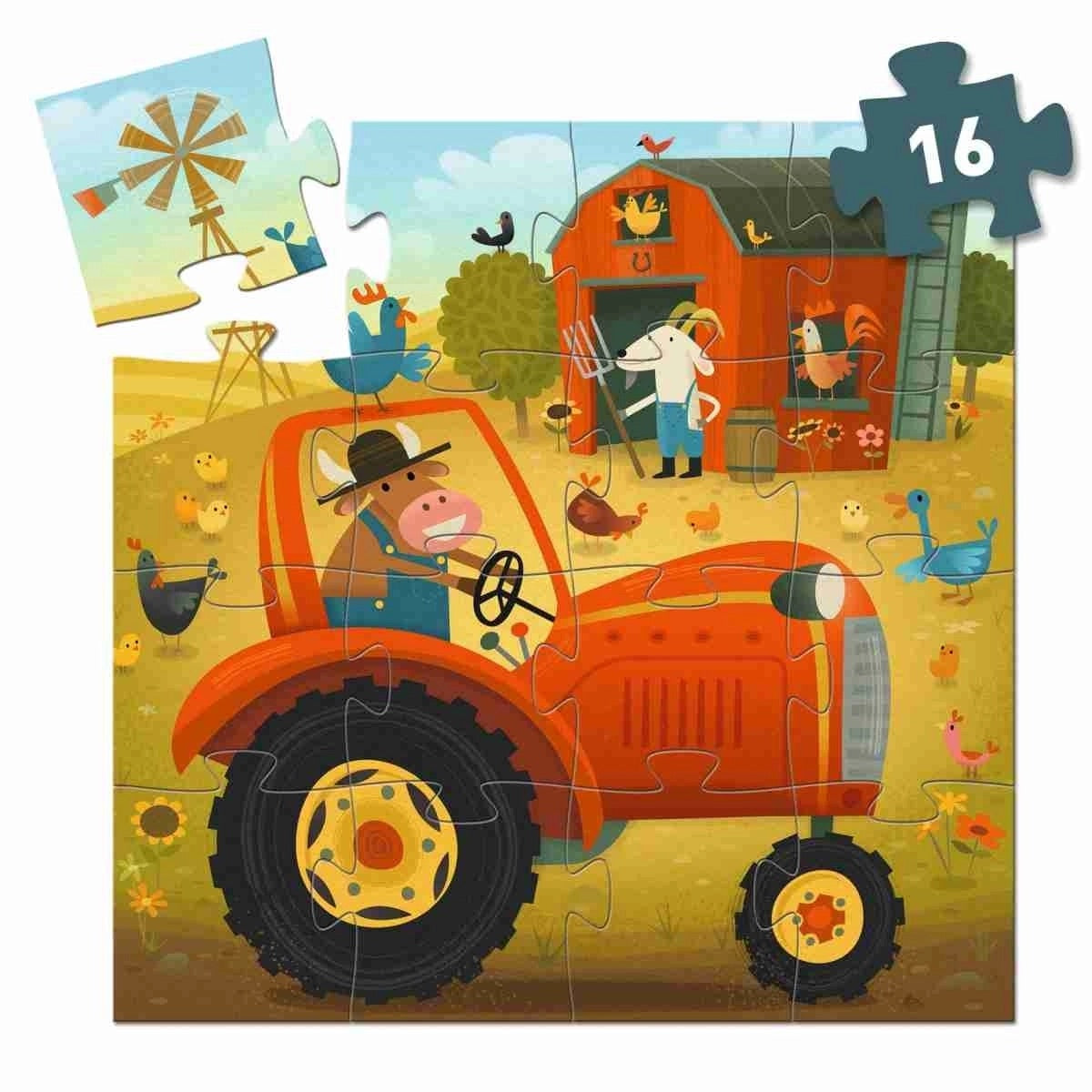 Djeco Silhouette Puzzles - Tractor