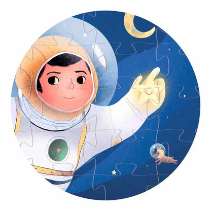 Djeco Silhouette Puzzles - An Astronaut On The Moon