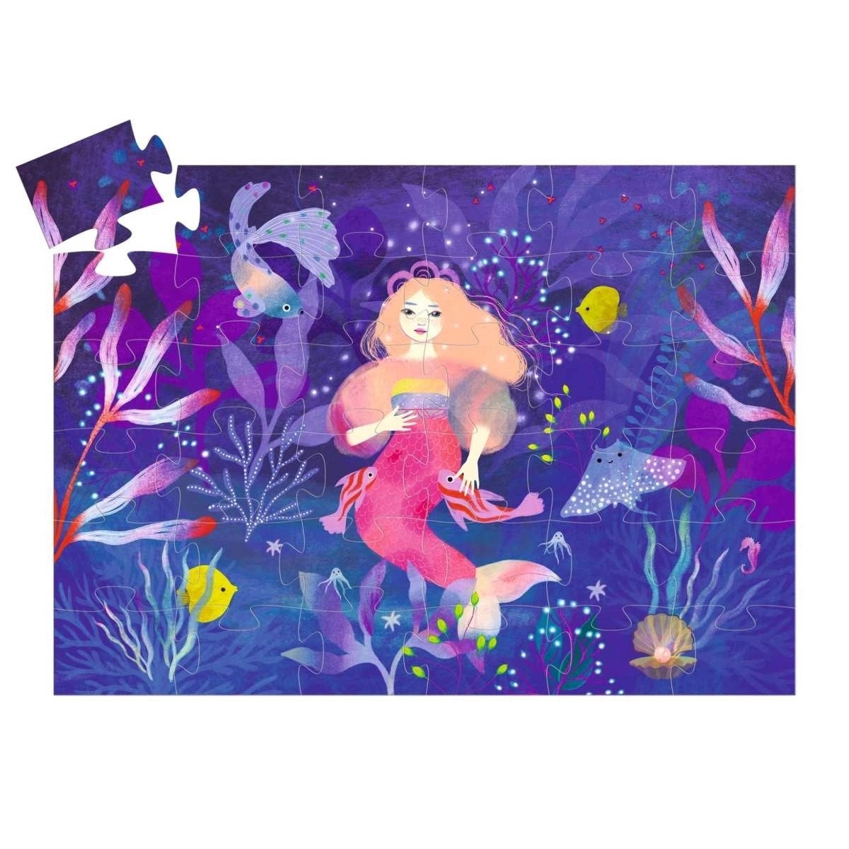 Djeco Silhouette Puzzles - Ella The Mermaid