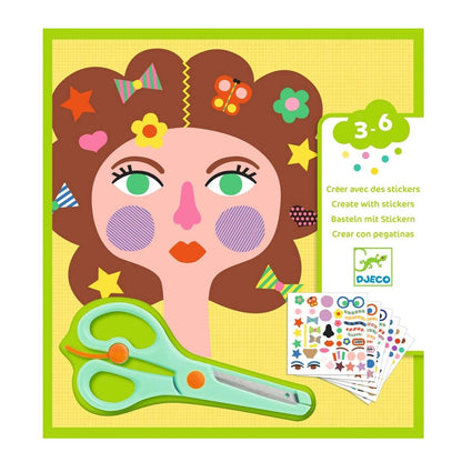 Djeco Create With Stickers - Hairdresser
