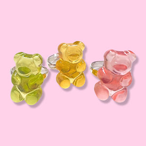 Pop Cutie Gummy Bear Rings nickel free