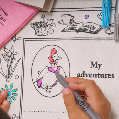 Eat Sleep Doodle Placemat - Jemima Puddle-Duck colouring