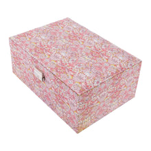 Load image into Gallery viewer, Bon Dep Square Jewellery Box Liberty Strawberry Pink