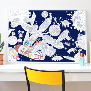 OMY Giant Poster & Stickers - Space Station ss23