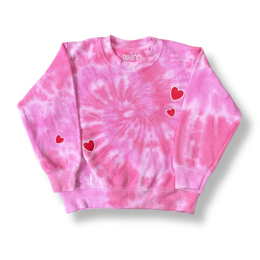 BIKIND Tie-Dye Sweatshirt with Printed Stickers