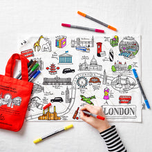 Load image into Gallery viewer, Eat Sleep Doodle Placemat - London for kids/children