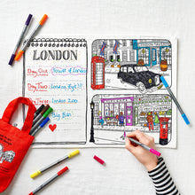 Load image into Gallery viewer, Eat Sleep Doodle Placemat - London colouring