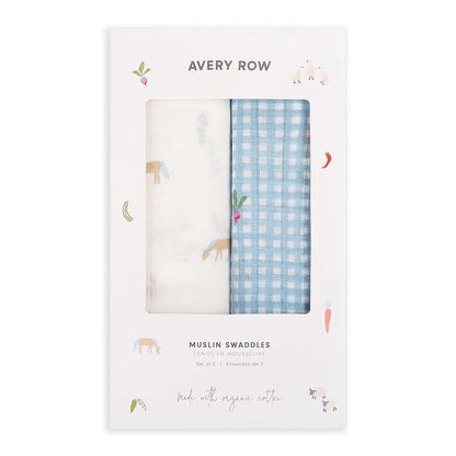 Avery Row Organic Baby Muslin Swaddles