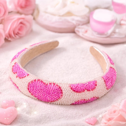 Malibu Sugar Beaded Heart Headband