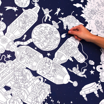 OMY Giant Poster & Stickers - Space Station for play dates