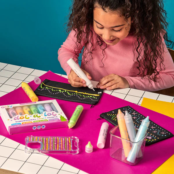 OOLY Dot-A-Lot: Dimensional Craft Paint- Bright (Set of 8)