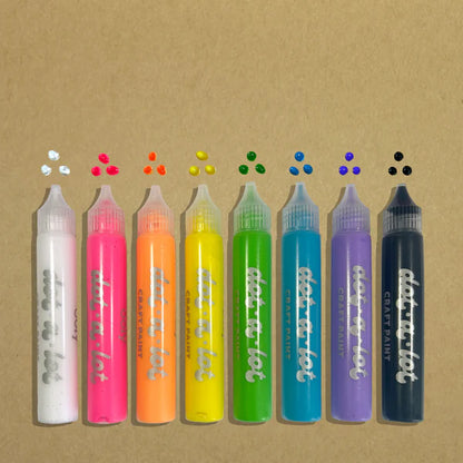 OOLY Dot-A-Lot: Dimensional Craft Paint- Bright (Set of 8)