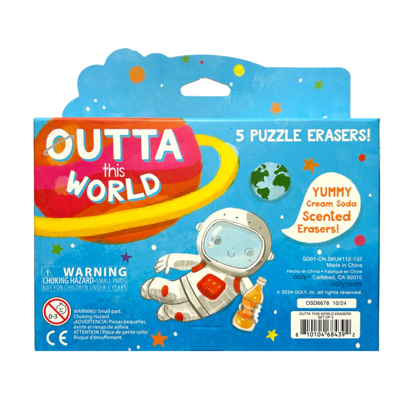 OOLY Outta This World Scented Puzzle Erasers