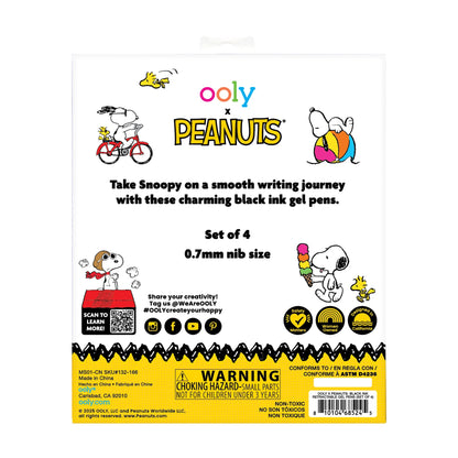 OOLY x Peanuts Black Ink Retractable Gel Pens