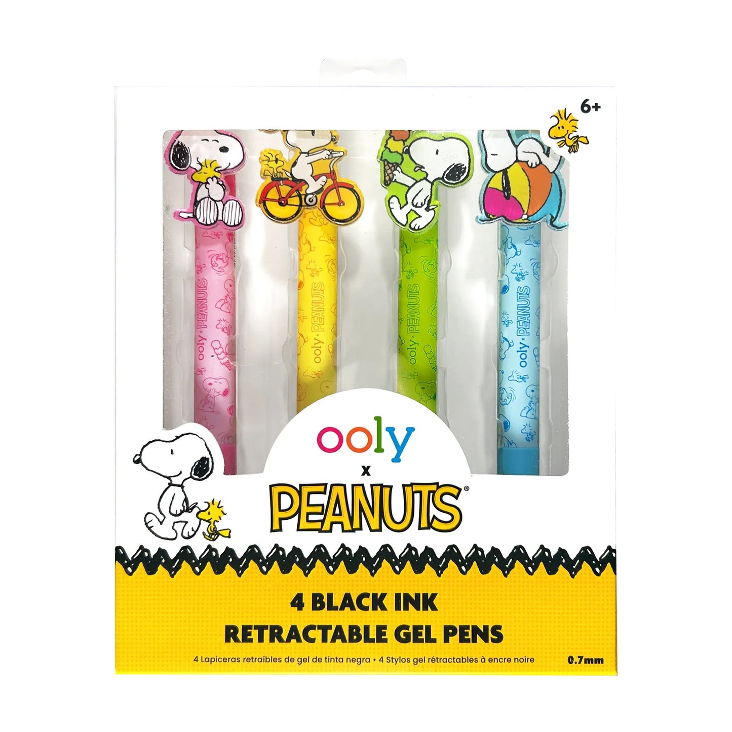 OOLY x Peanuts Black Ink Retractable Gel Pens