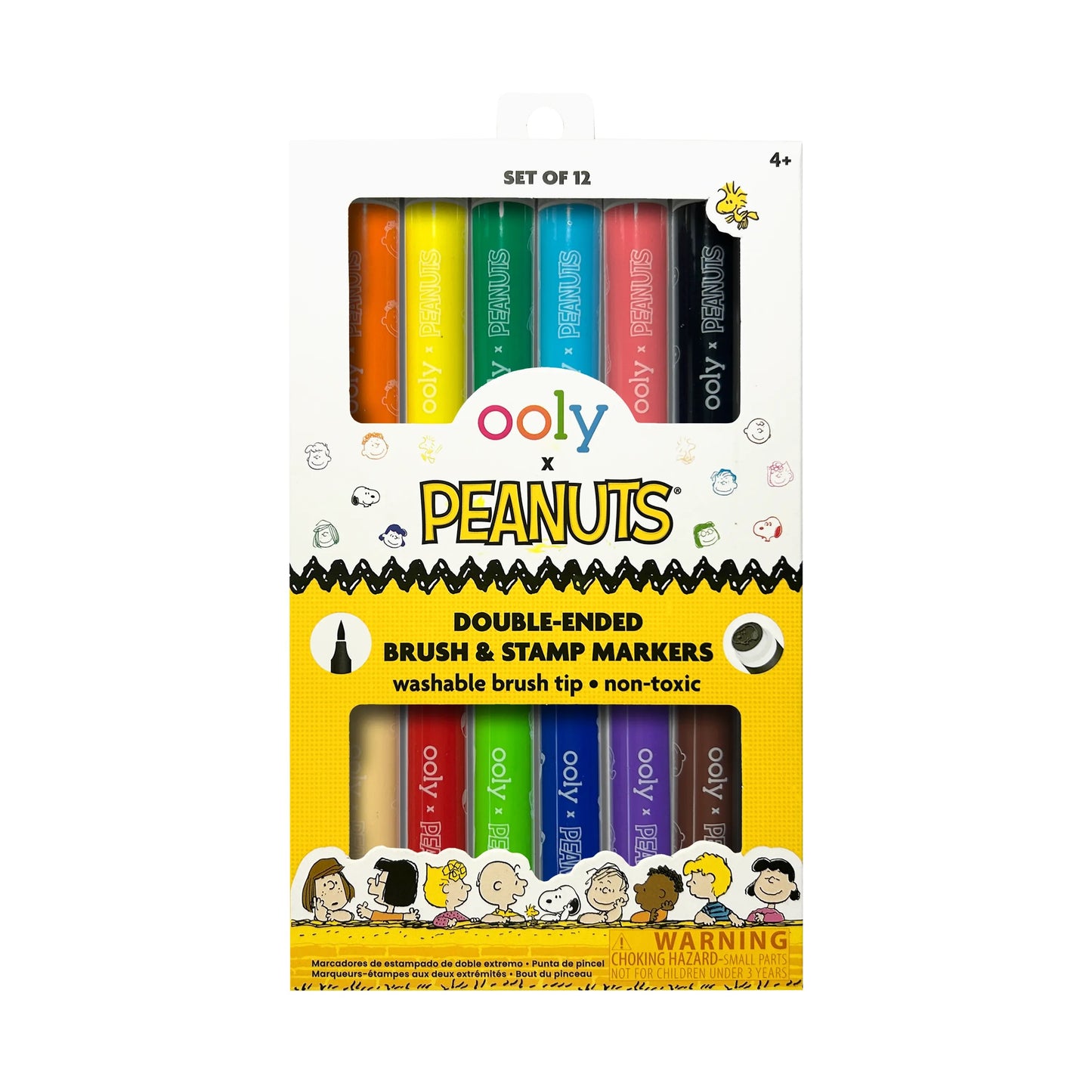OOLY x Peanuts Double-Ended Brush & Stamp Markers