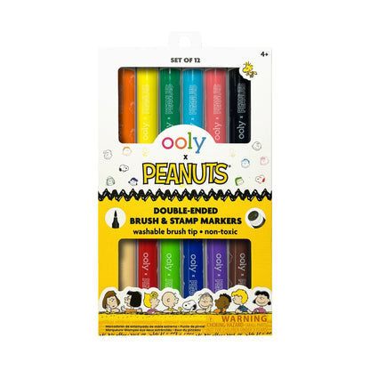 OOLY x Peanuts Double-Ended Brush & Stamp Markers