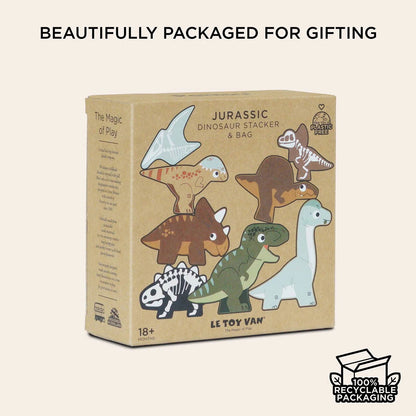 Le Toy Van Jurassic Stacking Dinosaurs & Bag