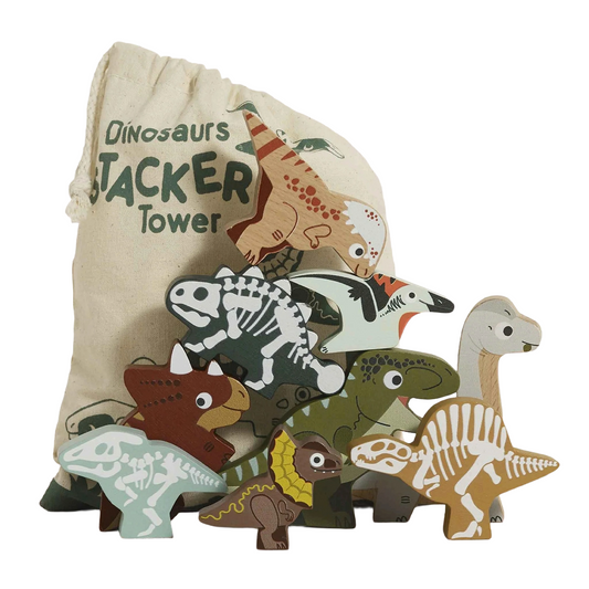 Le Toy Van Jurassic Stacking Dinosaurs & Bag
