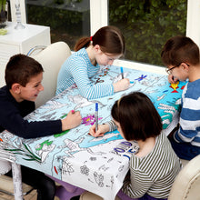 Load image into Gallery viewer, Eat Sleep Doodle Tablecloth - Pond Life for boys/girls