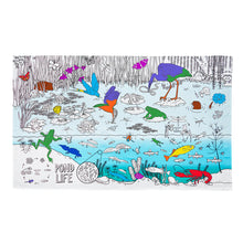 Load image into Gallery viewer, Eat Sleep Doodle Tablecloth - Pond Life