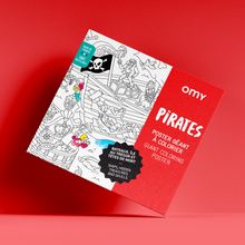 Load image into Gallery viewer, OMY Colouring Poster - Pirates for boys/girls