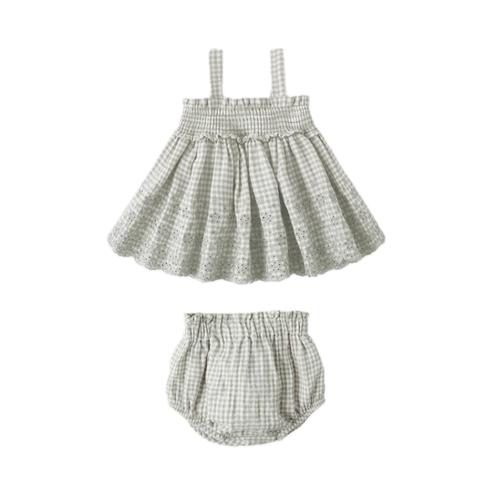 Quincy Mae Smocked Top And Bloomer Set