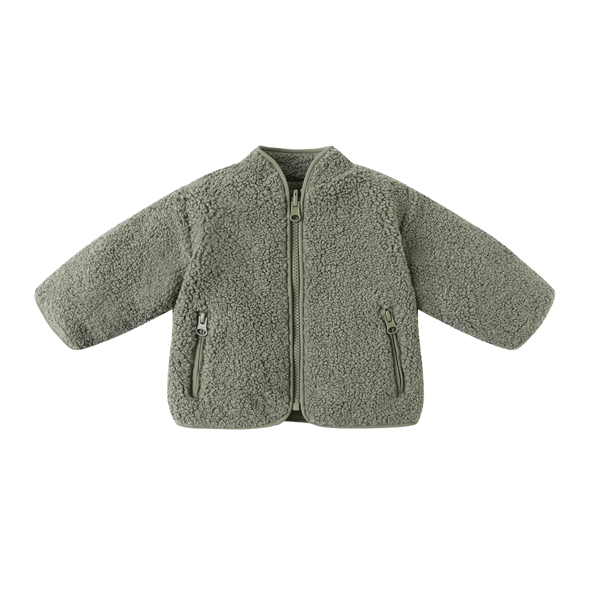 Quincy Mae Shearling Zip Jacket