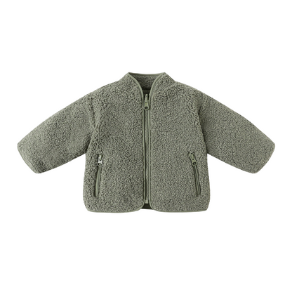 Quincy Mae Shearling Zip Jacket