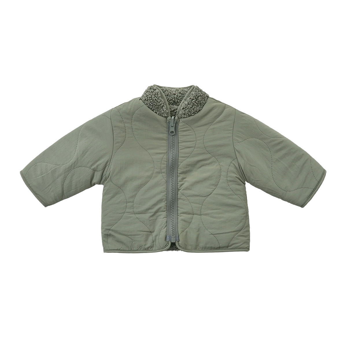 Quincy Mae Shearling Zip Jacket