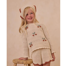 Load image into Gallery viewer, Rylee + Cru Crochet Knit Pullover with cherries