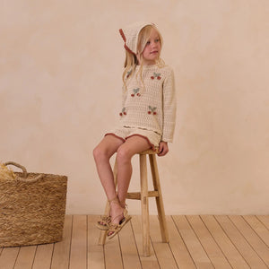 Rylee + Cru Crochet Knit Pullover