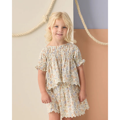 Rylee + Cru Smocked V Mini Skirt