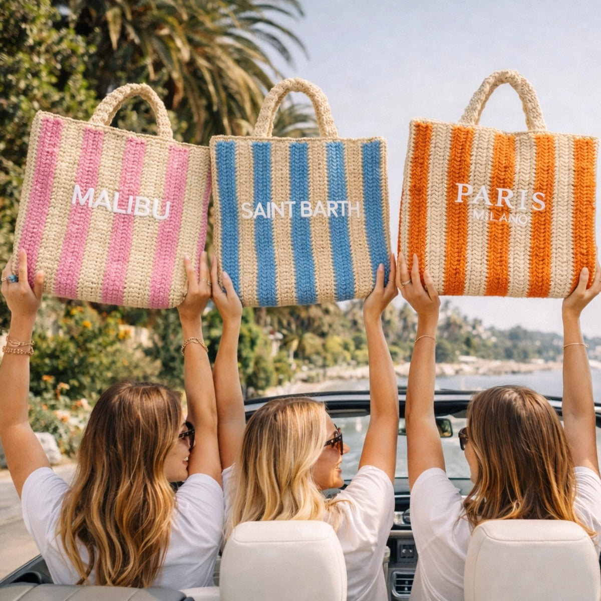 Malibu Sugar Raffia Beach Tote Bag