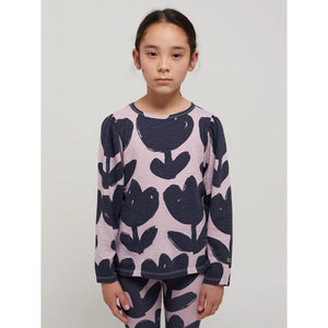 Bobo Choses Retro Flowers All Over T-shirt with long sleeves for toddlers and kids/children