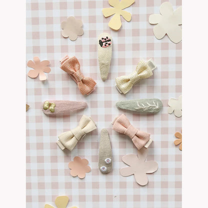 Rockahula Kids Linen Mini Bow Clips
