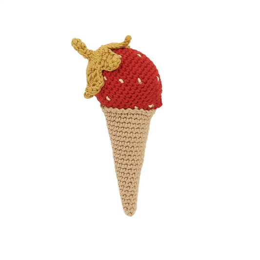 Patti Oslo Strawberry Ice Cream Rattle