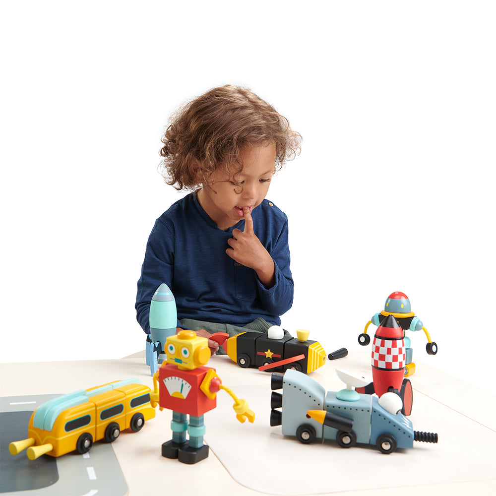 Tender Leaf Toys Space Race wooden toys