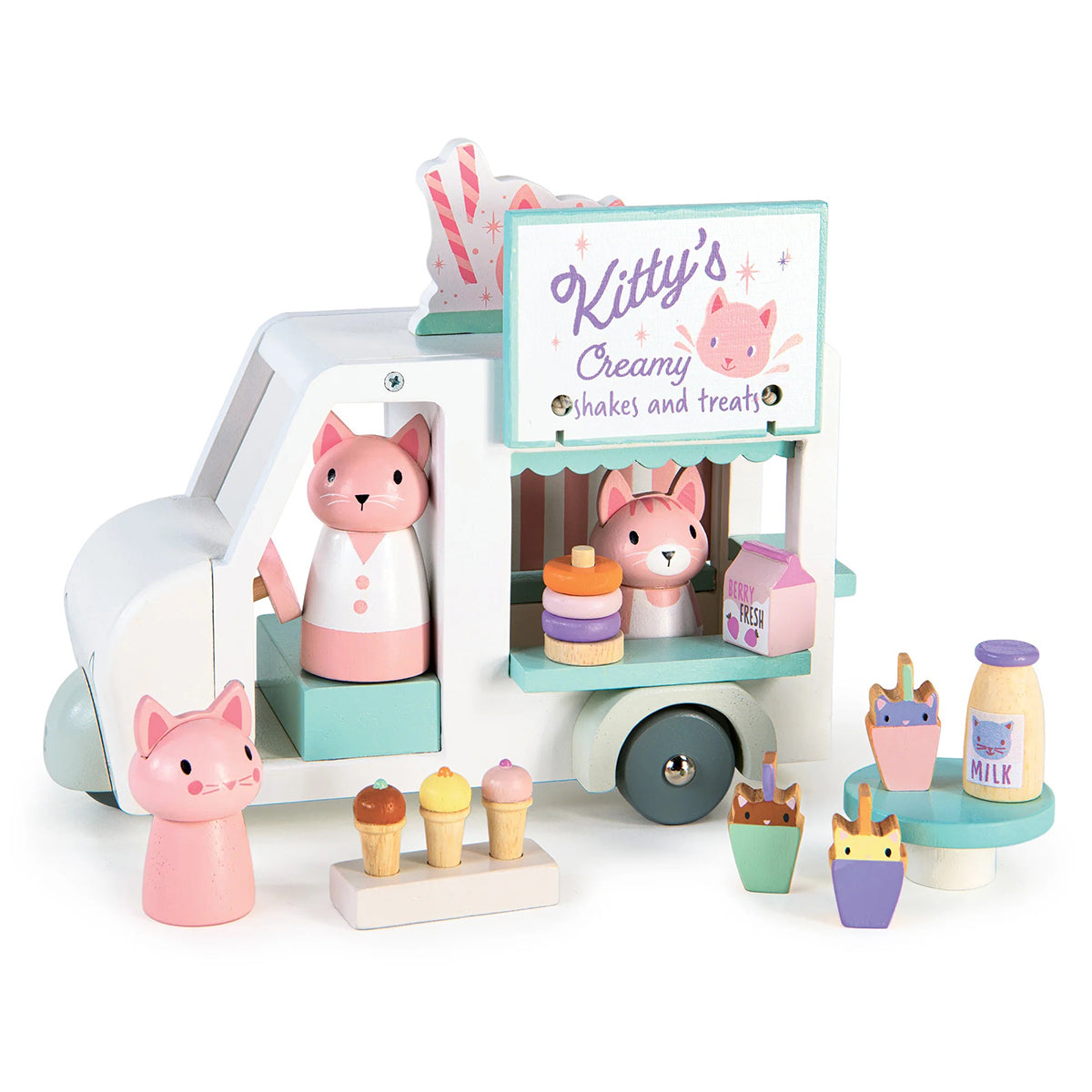 Tender Leaf Toys Kitty's Milkshake Van