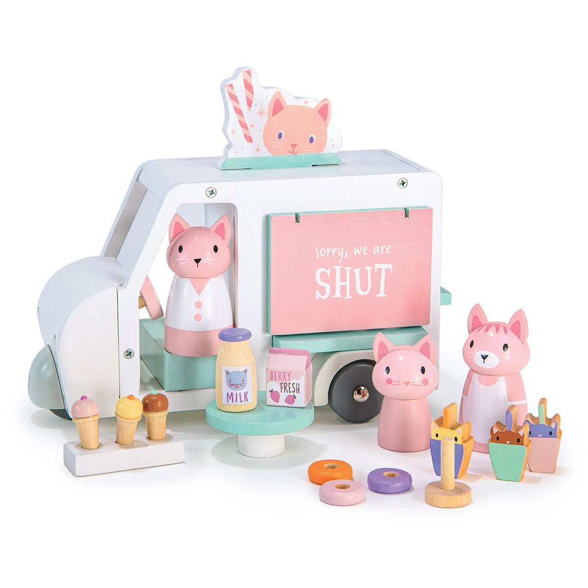 Tender Leaf Toys Kitty's Milkshake Van