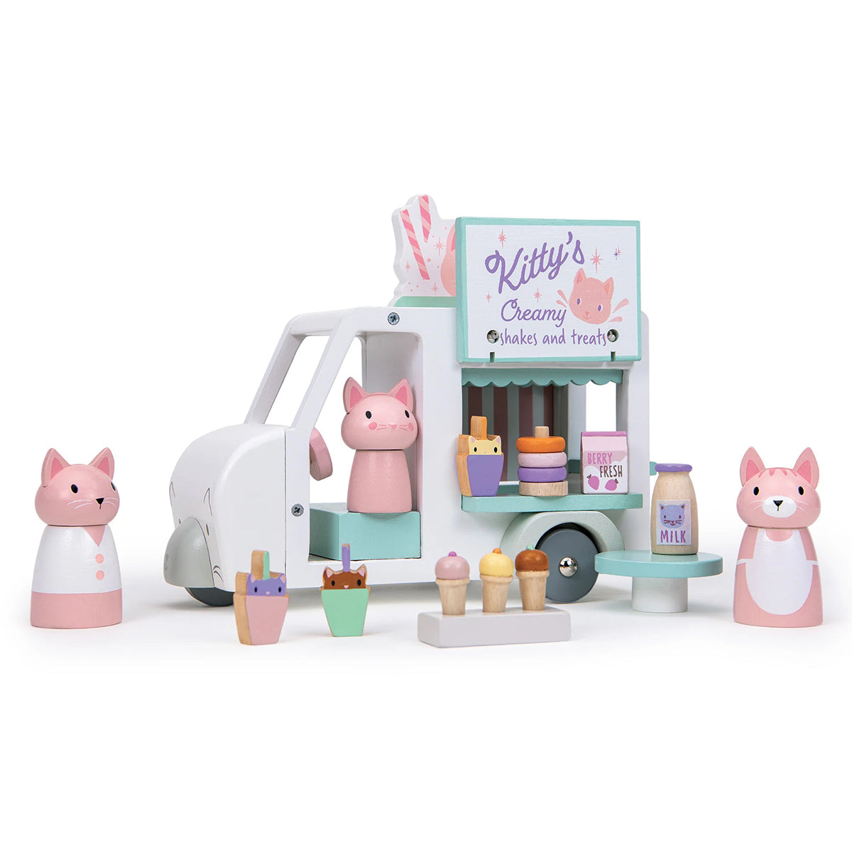 Tender Leaf Toys Kitty's Milkshake Van