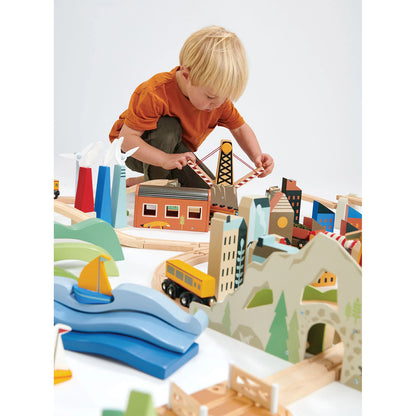 Tender Leaf Toys Mountain View Train Set