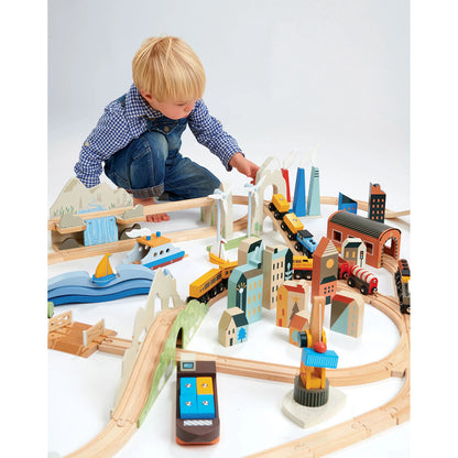 Tender Leaf Toys Mountain View Train Set