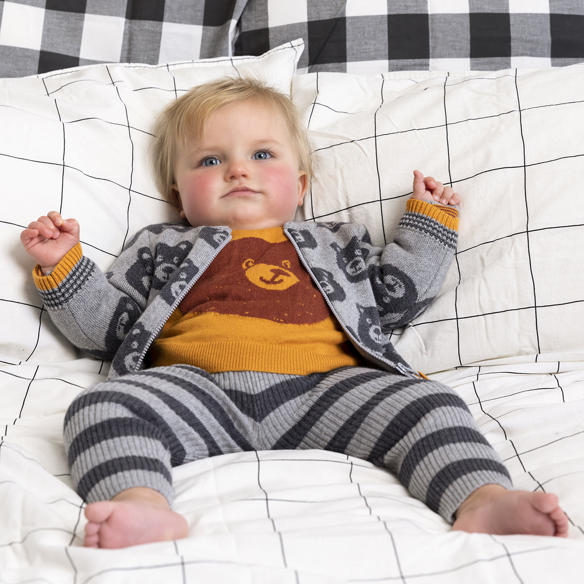 The Bonnie Mob Twister Ribbed Leggings for babies
